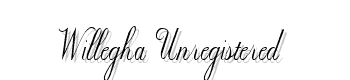 Willegha-Unregistered font